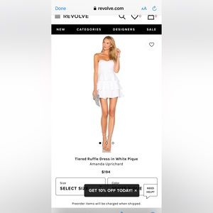 Amanda Uprichard Tiered Ruffle Dress